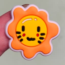 Good Quality 1pcs Kawaii Sun Expression PVC Shoe Charms Sandals Shoes Accessories Shoes Ornament Fit Kids DIY Party Xmas Gift