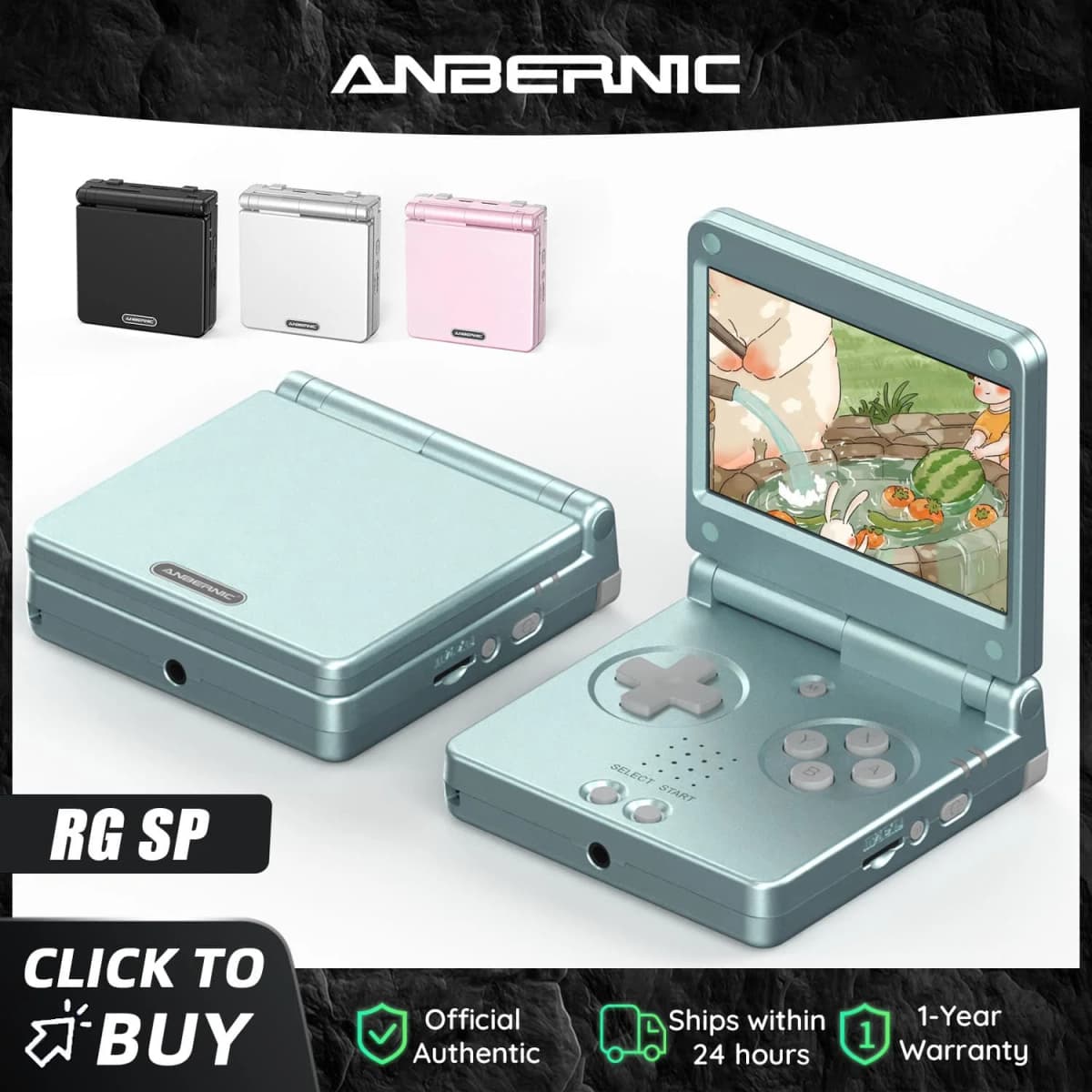 Anbernic RGSP 64 Bit Retro Handheld Game Player 16G Built-in Linux System Foldable 3.4 Inch IPS Screen Retro Game Console RG SP