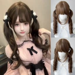 OLACARE Long Body Wave Black Brown Purple Cosplay Wigs Heat Resistant Synthetic Wigs Middle Part Natural Lolita LM Wigs Women