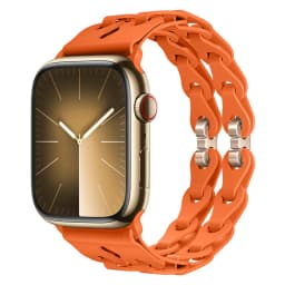 Chain Link Silicone Strap for Apple Watch Band Ultra 3 2 49mm 44mm 40mm 45mm 41mm 42mm Bracelet for Series 11 10 9 8 7 6 5 4 SE3