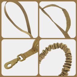 Tactical Dog Leash Adjustable Quick Release Elastic Leads Rope With 2 Control Handle Military Heavy Duty Dog Leashes For Dogs
