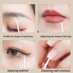 Disposable Ultra-small Double-end Wood Cotton Swab 100pcs Lint Free Micro Brushes Eyelash Extension Glue Removing Tools