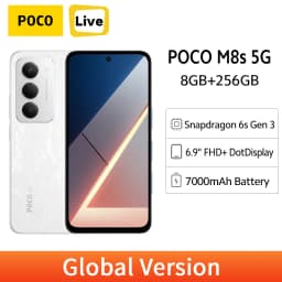 POCO M8s 5G Smartphone Global Version Snapdragon 6s Gen 3 6.9" 144Hz DotDisplay 50MP 7000mAh 33W Fast Chargin NFC