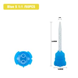 50/100PCS Dental Mixing Tips 1:1 Dental Silicone Tips Printing Gun Mixing Tips Dental Materials Dental Supplies Mixing Tube