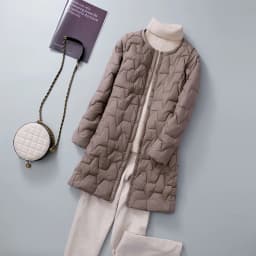 White Duck down Jacket Collarless Women's Mid-Length Coat round Neck Inner plus Size Elderly Mothers Spring Fashion