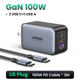 UGREEN 100W GaN Charger PD Fast Charger USB C Charger QC4.0 3.0 Quick Charge For Macbook Pro Laptop Tablet iPhone 15 14 13 Pro
