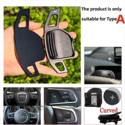 2Pcs Steering Wheel Paddles Extension Shifters For Audi A4 B8 A3 8P S3 A5 A6 S6 C6 Q5 A8 R8 TTS MK2 8J Avant DSG Car Styling
