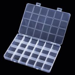 Plastic Jewelry Box 28 Grid Compartment Slot Organizer Storage Beads Container Jewelry Storage Box Rectangle Case Display