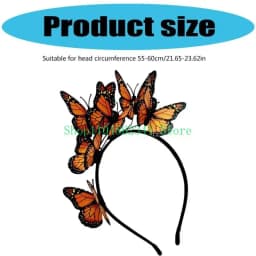Butterfly Themed Hairband Party Costume Hair Accessory Party Headwear Suitable for Halloween Cosplay Garden Weddings