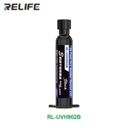 RELIFE RL-UVH902 UV Transparent Curing Solder Mask for Mobile Phone Repair Jumping Wire Quick Dry Curing Welding Paste Flux Oil