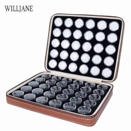 Transparent Gemstone Gem Jar Display Box Loose Diamond Jewelry Storage Carrying Case Nail Gem Stones Holder Organizer Container