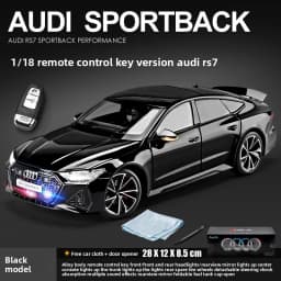 1: 18 RS7 Sport Remote Key Edition Super Run Sound and Light Alloy Model Advanced Children's Toy Birthday Gift Decoration