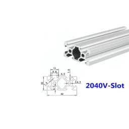 1Pcs 2040 V/T-Slot Aluminum Profile Extrusion 100 200 300 400 500 -1000mm Aluminum Extrusion Rail 20x40mm for DIY 3D Printer CNC