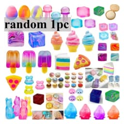 100+PCS Squish Fidget Surprise Unbox Toy Squeeze Sensory Toys Assorted Mixed NeeDoh Slow Rebound Stress Relief Surprise New