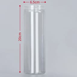 1PC Plastic Packing Bottle PET Clear Empty Seal Bottle Circular Bucket Storage Biscuit Jar Food Grade Sealed Cans Tank Container