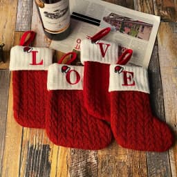 Christmas Alphabet Knitting Socks Christmas Tree Ornaments Christmas Decorations For Home 2025 Noel New Year 2026 Xmas Gift