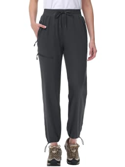 TACVASEN Womens Quick Dry Adjustable Ankle Hiking Pants UPF50+ Water Resistant Stretch Cargo Trousers 4 Pockets Athletic Pants