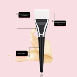 Flat Head Thin Facial Mask Brush White Soft Hair Body Application Brush Beauty Salon Specific Tool Foundation Make-up Brush