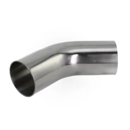 Elbow 45° Degree Bend Exhaust Pipe Versatile Stainless Steel Polished 19-51mm Automotive Exhaust Pipe Connection Fittings