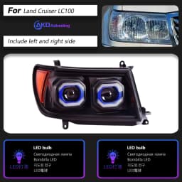 Car Lights for Toyota Land Cruiser LC100 LED Headlight 1998-2007 LC100 Head Lamp Drl Projector Lens Automotive Accessories