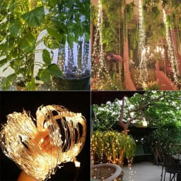 100-600 LED Copper Cable Fairy String Christmas Lights Waterfall Lights for Curtain Outdoor Tree Garlands Holiday Wedding Party