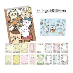 Chiikawa Cute Notebook 80 Sheets, Full Color Kawaii Journal Notepad for Note Taking School Office, Great Gift for Chiikawa Fans