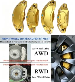 Fit for Tesla Model Y Juniper 2025 2026 Accessories RWD AWD Brake Caliper Covers 4pcs/set Rear All Wheel Drive 18 19 20in Wheels