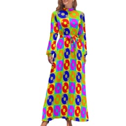 White Music Notes Dress Note Worthy Print Sexy Maxi Dress Aesthetic Bohemia Long Dresses High Waist Pattern Clothing