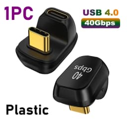 USB 4.0 40Gbps Adapter 90 Degree Right Angle Type C Male to Female Adapter 100W Fast Charging For Laptops Macbook USB C Adapter