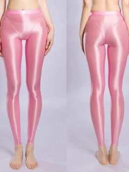 New Shiny Nylon Leggings High Cut Patchwork Pencil Pants Tights Trousers Elastic Yoga Fitness Pantalon Spodnie Collant Joggers