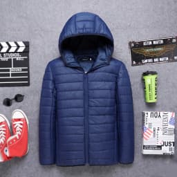 Men's down Cotton Jacket Spring Autumn Winter New Trendy Brand Lightweight Thickened Bread Coat Short Standard Fit Casual
