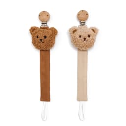1/2pcs Baby Pacifier Chain Clips Holders Anti-drop Chain Cartoon Stuffed Bear Teething Clips Teether Toy Soother Pacifier Strap
