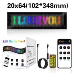 LED Scrolling Advertising Signs Flexible LED Display Bluetooth App Control DIY Text Pattern Animation for World Cup Bar Store