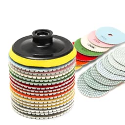 8pcs 4 inch 100mm Diamond Polishing Pads Kit Wet/Dry for Granite Stone Concrete Marble Polishing Use Grinding Discs Set
