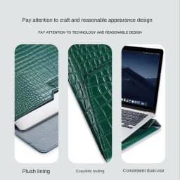 Unisex Custom Letter Envelope Leather Laptop Sleeve for MacBook Air 13 Retina 13.3 14 15 Free Personalization Macbook Case Pouch