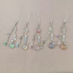 5 Style Shell Beaded Phone Chain Gorgeous Star Lily of the Valley Coquettish Coquette Keychain Pendant Keyring Christmas Gifts