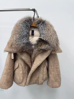 OFTBUY Luxury Short Big Fox Fur Goose Down Coat Female Natural Fur Puffer Jacket New Autumn Winter Thickened Warm Clothes Women