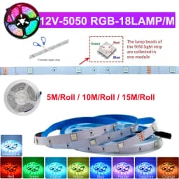 30M 12V WiFi Bluetooth RGB LED Strip Lights APP Music Sync Remote Control Led Tape Light Color Changing For Wall Room Decoration