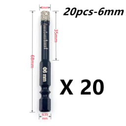 5-16mm Hexagonal Shank Brazed Dry Ceramic Tile Drill Bit Marble Granite Vitrified Tile Hole Opener Diamond Drill Bit Hole Saw
