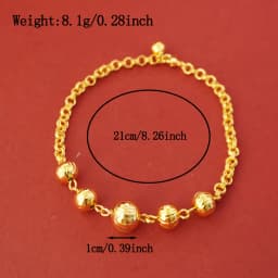 24k Gold-Plated Copper Bracelets,Heart Locket Charm Suitable For Women To Wear Wedding Party Gifts On A Daily Basis