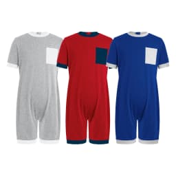 Children 3Pcs Anti-strip Adaptive Bodysuit Special Needs Clothing Short Sleeve Back Zipper Jumpsuit for Autism Sensory kids