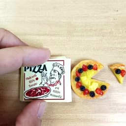 1/6 Scale Dollhouse Miniature Pizza Chicken Fried Chips Juice Mini Fast Food for Blyth BJD Doll House Kitchen Play Accessories