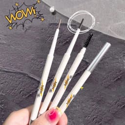 Thin-Head Double-Ended Eyebrow Pencil – Waterproof, Long-Lasting, Auto-Rotate, Brush Tip, Contour, Natural, Certified, Unisex