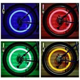 2/4pcs Motorcycle Bicycle Tire Valve Caps Light LED Neon Flash Lamp Waterproof Tyre Universal Wheel Lights Car Accessories