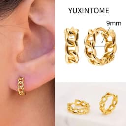 Pave Micro Crystal North Star Hoop Earrings Punk 925 Sterling Silver Ear Needle Twist Gold Earrings For Women Minimalist Jewelry