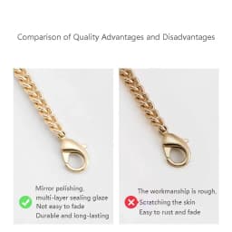 Chain strap Golden Bag Chain Accessories Metal Extension Chains Underarm Crossbody Shoulder Belt Replacement For Women's Bag