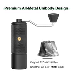 TIMEMORE Chestnut C5/C5ESP Manual Coffee Grinder Portable Espresso Grinder, 42mm S2C Burrs, 25g Capacity, Fine Adjustment