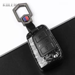 3 4 Buttons Carbon Fiber Car Key Case Cover For VW Volkswagen Golf 7 Tiguan MK2 For SEAT Ateca Leon FR 2 Ibiza For Skoda Octavia