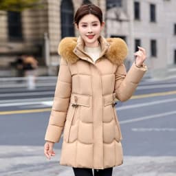 Women's Down Cotton Jacket 2025 Comfortable Elegant Ladies Winter Parka Coat Loose Temperament Lady Cotton Padded Outerwear