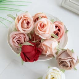 Cheap Rose Head Silk Artificial Flowers For Home Wedding Arch Craft Supplies Decoration DIY Christmas Wreath Accessory Scrapbook
